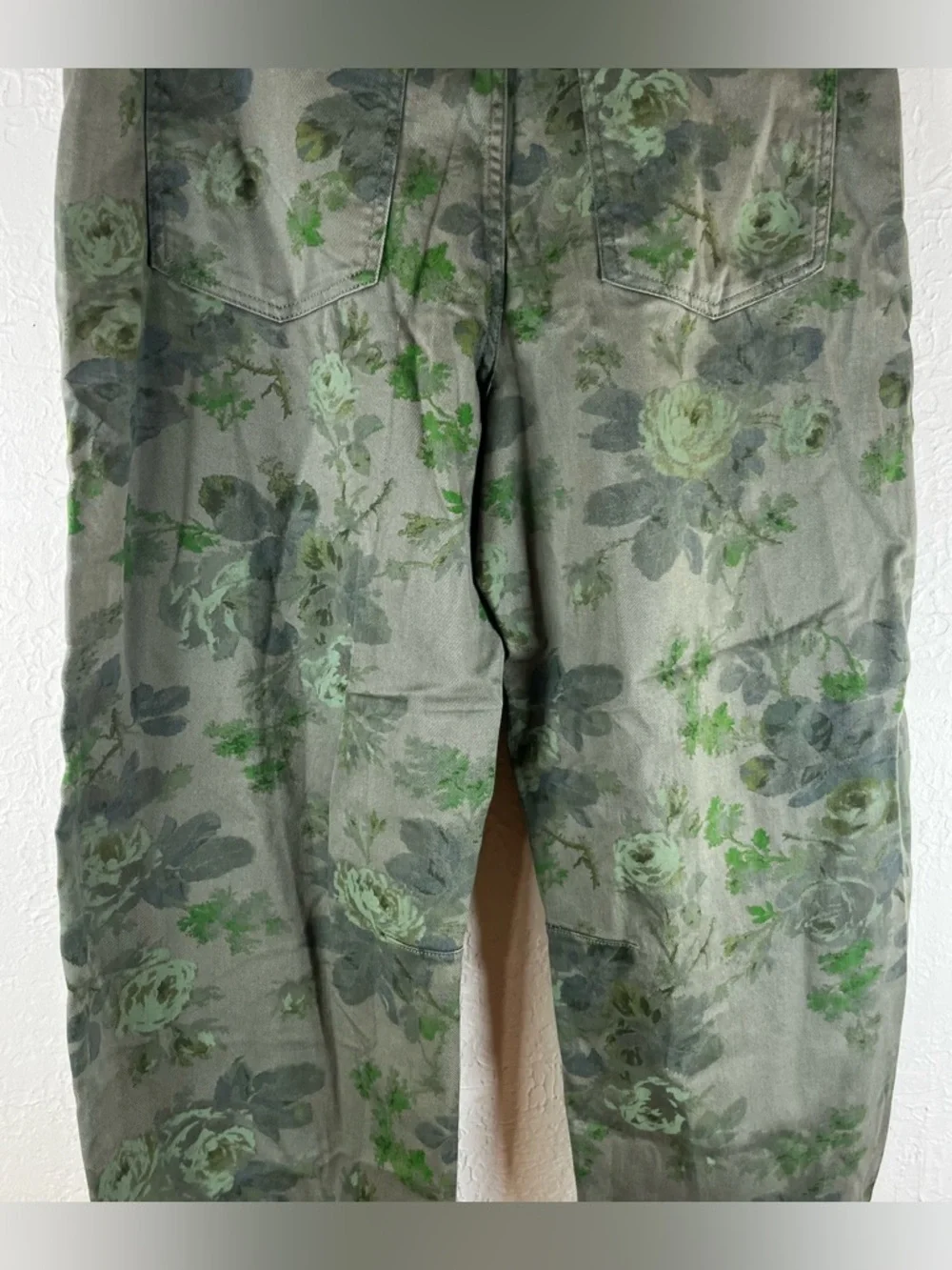 Gap High Rise Floral Print Barrel Jeans in Green - Picture 12 of 15